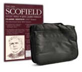 KJV Old Scofield Study Bible, Classic Edition--bonded leather, black with Bible Cover