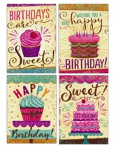 Happy Birthday, Cakes and Cupcakes, Cards, Box of 12