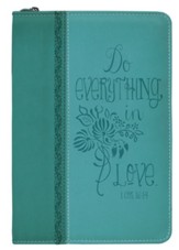 Everything In Love Zipped Journal, Teal