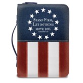 Stand Firm, US Flag, Bible Cover, X-Large