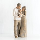 We Are Three, Family Figurine, Ebony Collection