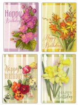 Happy Birthday Boxed Cards, Floral