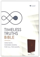 NET Timeless Truths Bible, Comfort Print--soft leather-look, brown