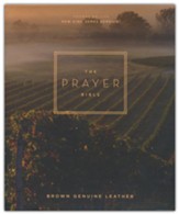 NKJV Prayer Bible, Comfort Print--genuine leather, brown