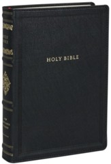 NKJV Wide-Margin Reference Bible, Sovereign Collection, Comfort Print--soft leather-look, black