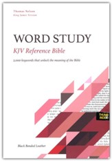 KJV Word Study Reference Bible,  Comfort Print--bonded leather, black (indexed)