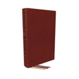 KJV Personal Size, Single-Column  Reference Bible, Premier Collection, Large Print, Comfort Print--premium goatskin leather, red