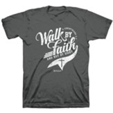Walk By Faith Shirt, Heather Black, Large, Unisex