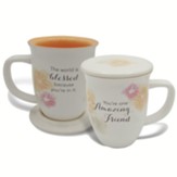 Amazing Friend Floral Mug And Coaster Boxed Set