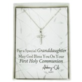 Communion Cross Pendant Necklace, For Granddaughter