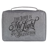 The Lord Is My Light Bible Cover, Gray, Medium