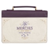 His Mercies Are New Bible Cover, Purple, Medium