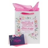 Portrait Bless You Best Mom, Large Gift Bag with Card