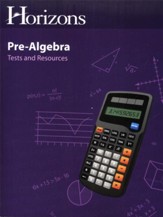 Horizons Pre-Algebra Tests &  Resources Book