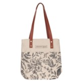 Amazing Grace Canvas Tote, Cream & Brown