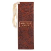 Amazing Grace, Soft Leather-look Bookmark, Brown