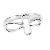 Open Petal Cross Ring, Size 9