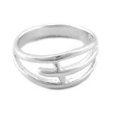 Sideways Cutout Cross Ring, Size 9