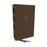 KJV Compact Center-Column Reference Bible, Comfort Print--soft leather-look, brown