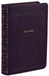NKJV Compact Paragraph-Style Reference Bible, Comfort Print--soft leather-look, purple
