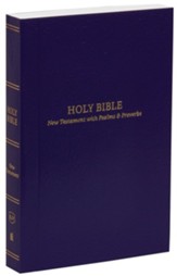 KJV Pocket New Testament with Psalms and Proverbs, Comfort Print-- softcover, purple