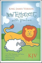 KJV Baby's New Testament with  Psalms--imitation leather, pink