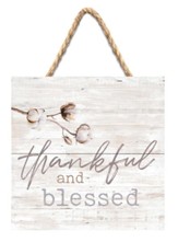 Thankful and Blessed Jute Hanging Decor