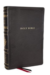 RSV Personal Size Reference Bible--soft leather-look, black (indexed)