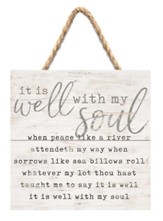 It Is Well With My Soul Jute Hanging Decor