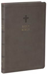 NKJV Value Ultra Thinline Bible, Comfort Print--soft leather-look, charcoal - Imperfectly Imprinted Bibles