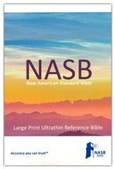 NASB 2020 Large-Print Ultrathin Reference Bible--soft leather-look, brown - Slightly Imperfect