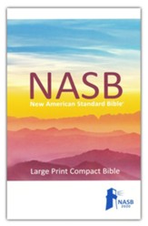 NASB 2020 Large-Print Compact Bible--soft leather-look, blue