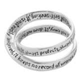 1 Corinthians 13 Double Mobius Ring, Size 7