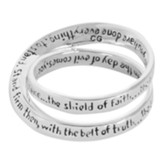 Ephesians 6:13 Double Mobius Ring, Size 7