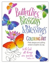 Butterflies, Blossoms and Blessings Coloring Art