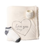 Love You Always Giftset, Sherpa Blanket, Candle and Socks
