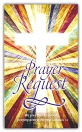 Prayer Request Cross (Colossians 1:13) Pew Cards, 50