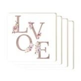 L O V E Coasters, Set of 4