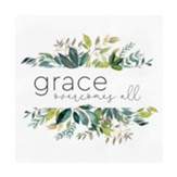 Grace Overcomes All, Leaves, Canvas Wall Art