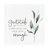 Gratitude Turns What We Have Into Enough, Leaves, Canvas Wall Art