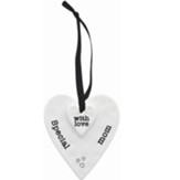 Special Mom With Love, Ceramic Keepsake Heart Plaque