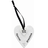 Special Grandma With Love, Ceramic Keepsake Heart Plaque