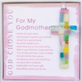 God Chose You For My Godmother Cross Ornament