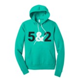 5 & 2 Hooded Sweatshirt, Teal, X-Large
