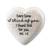 Thankful for you Heart Stone, Philippians 1:3