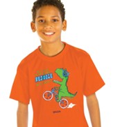 Rejoice Dinosaur, Orange, Youth Small