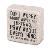 Pray Cast Stone Scripture Stone