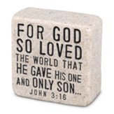 God's Love Cast Stone Scripture Stone