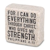 Everything Through Christ Cast Stone Scripture Stone