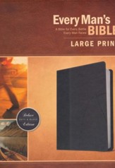 NIV Every Man's Large-Print Bible--imitation leather, black/onyx